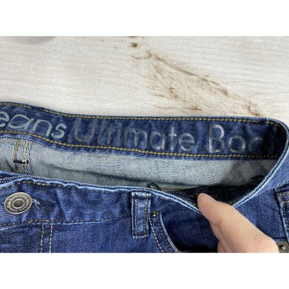 Calvin Klein Jeans Womens 32/14 Blue Ultimate Boot Cut Stretch Denim Dark Wash - Picture 3 of 10